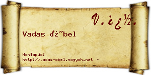 Vadas Ábel névjegykártya